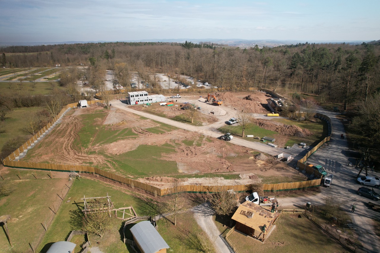 Großbauprojekt Tripsdrill Luftaufnahme von Baustelle