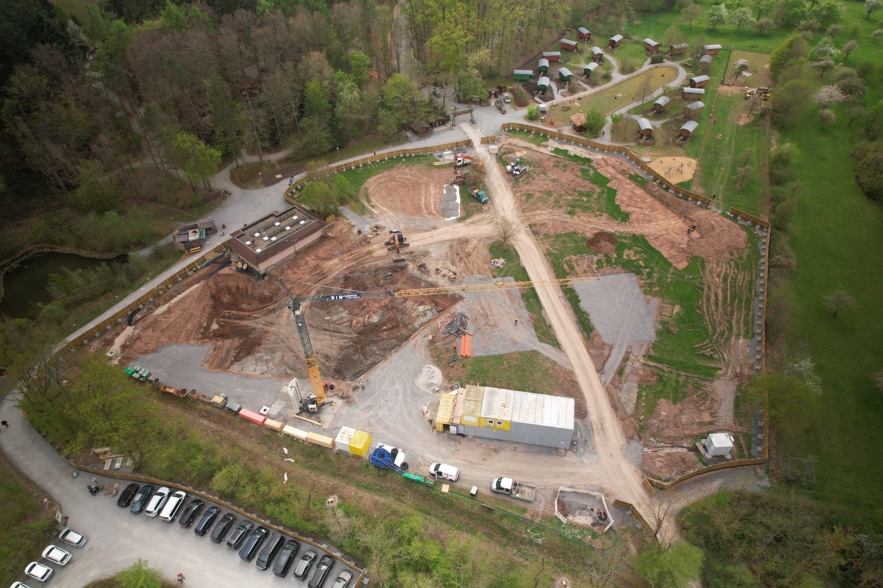 Drohnenaufnahme Großbauprojekt