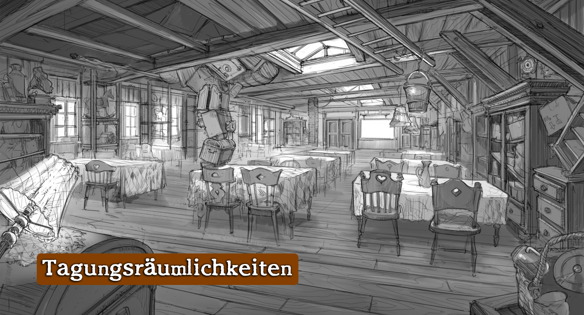 Skizze Tagungsräumlichkeiten