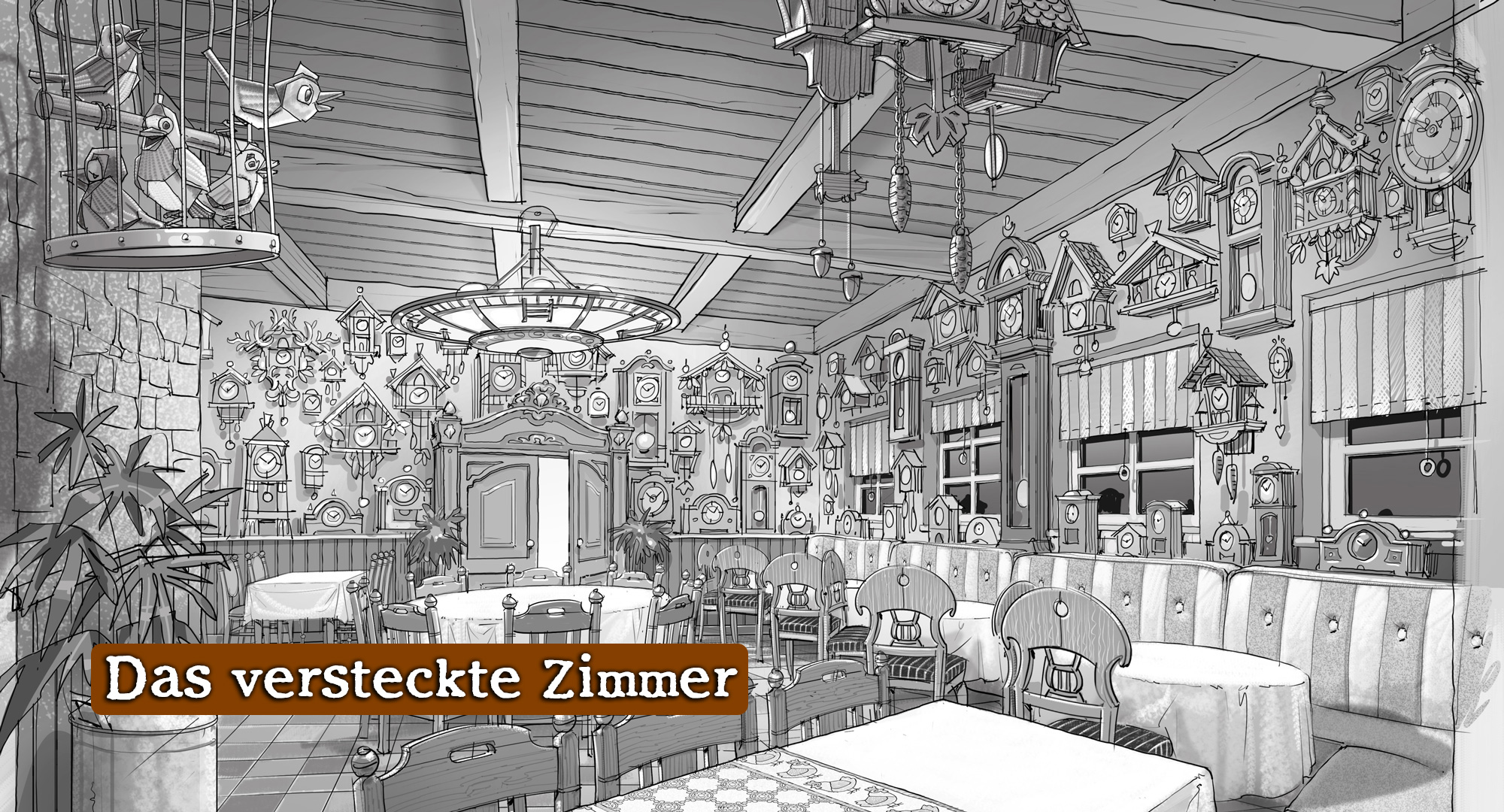 Skizze verstecktes Zimmer