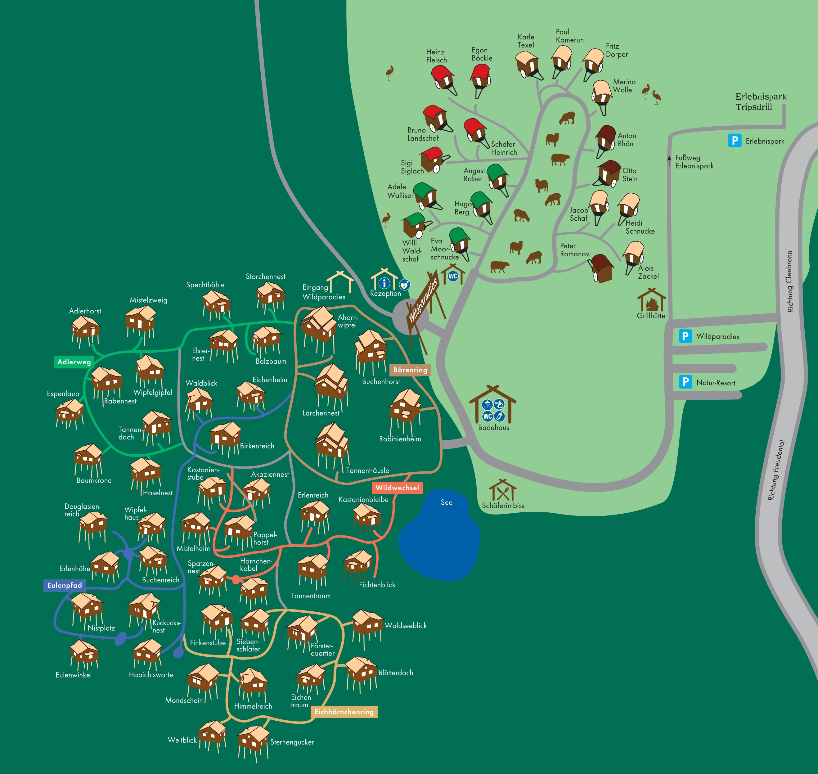 Parkplan Natur-Resort Tripsdrill