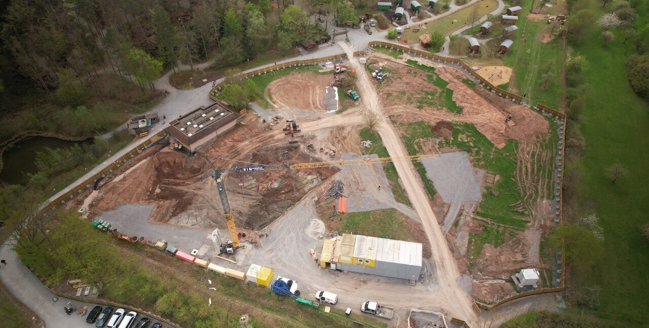 Drohnenaufnahme Großbauprojekt