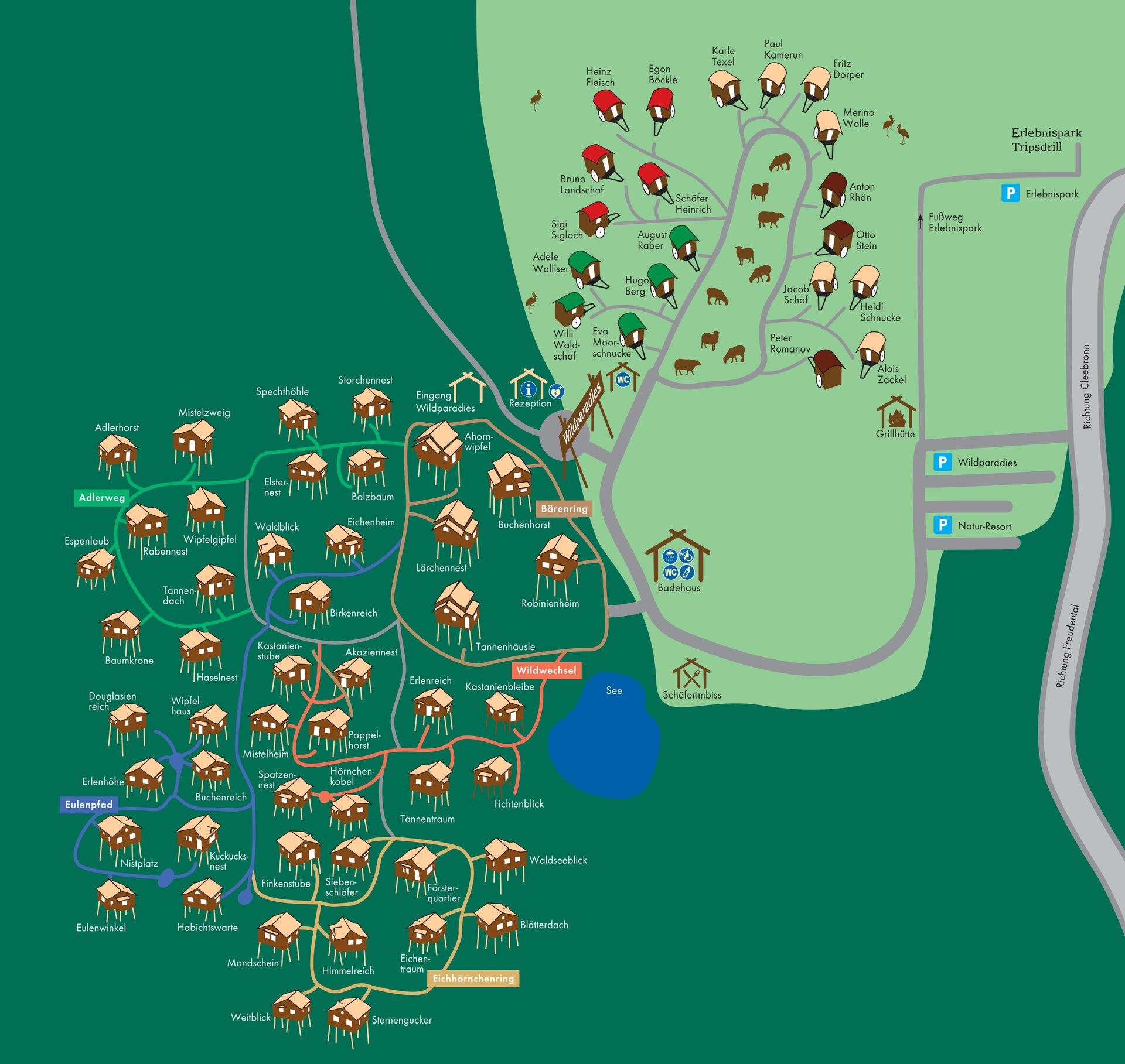 Parkplan Natur-Resort Tripsdrill