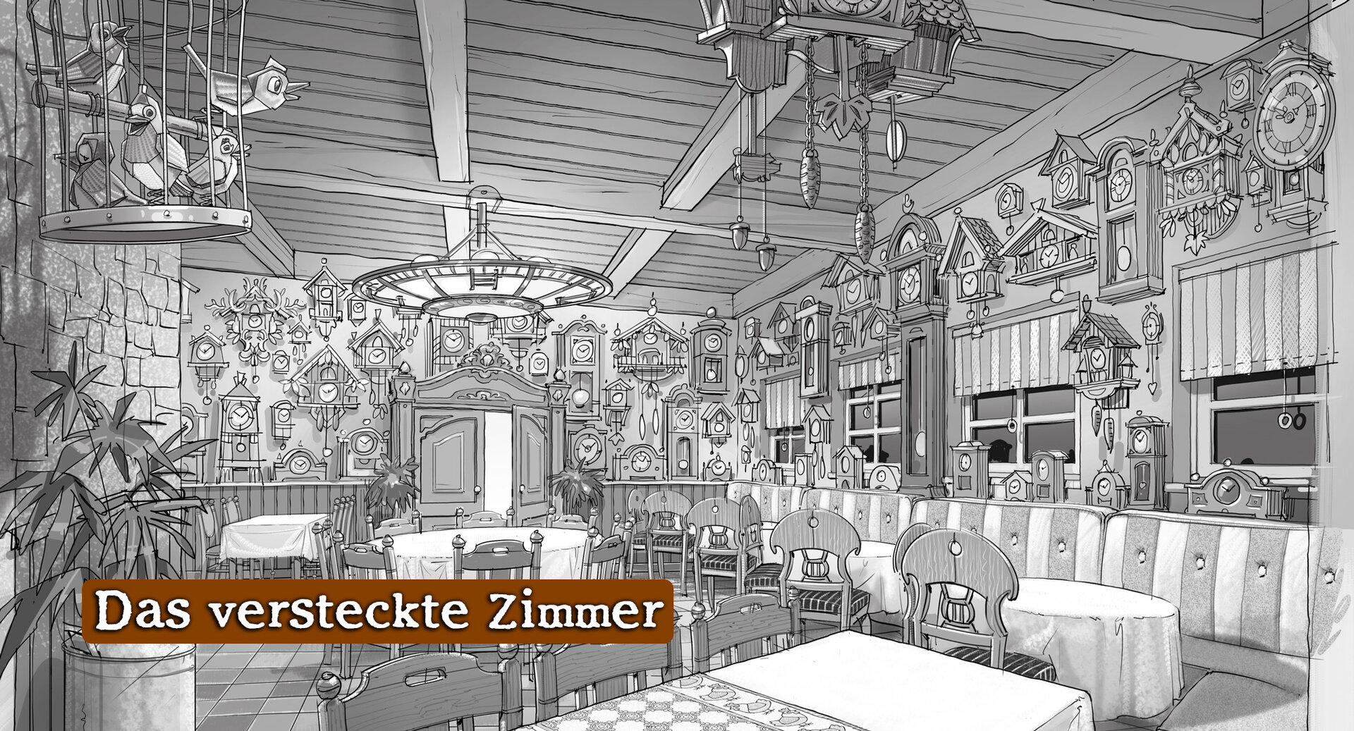 Skizze verstecktes Zimmer